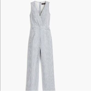 J. Crew Sleeveless Striped Jumpsuit